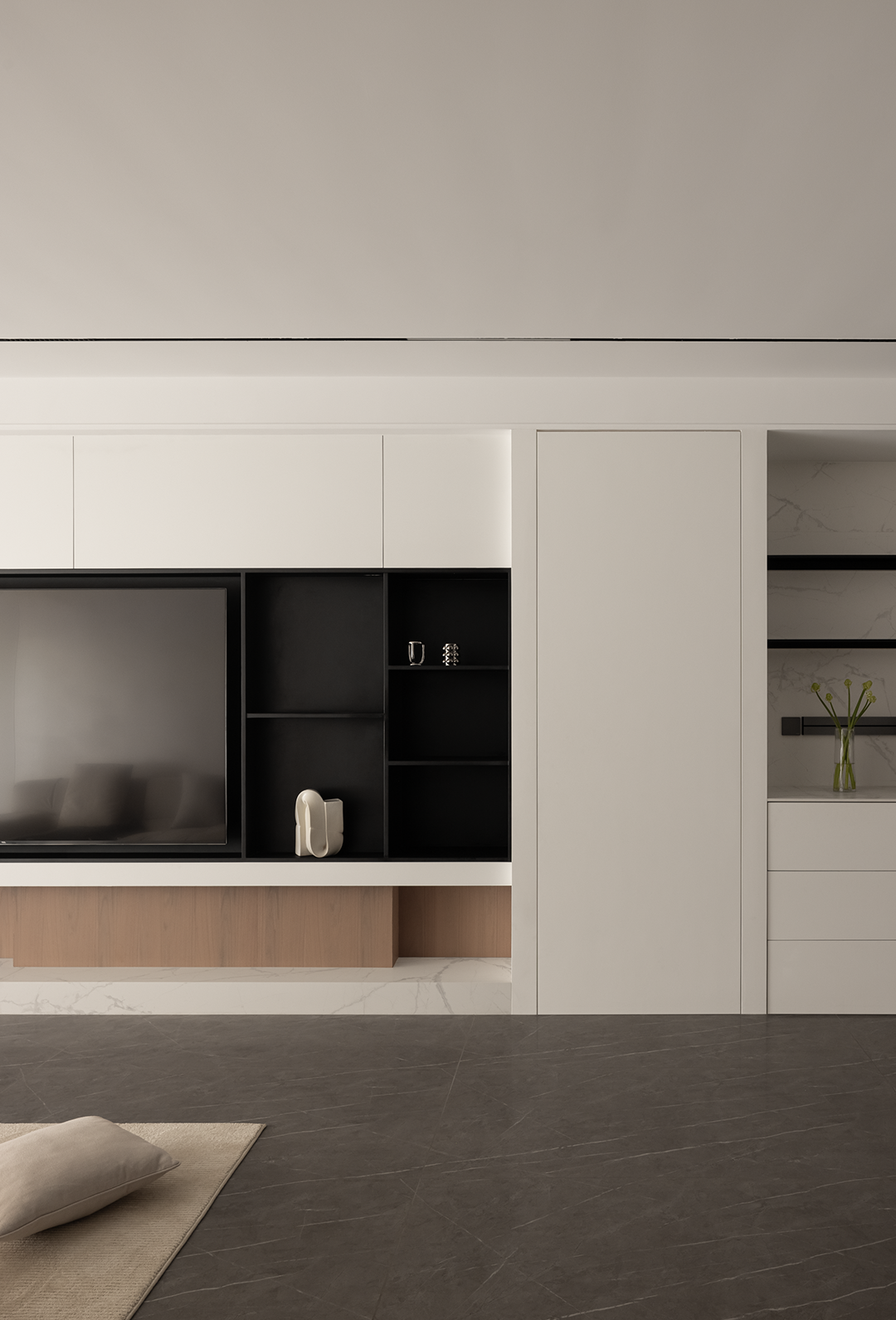 170㎡简约大平层，暖白原木的细腻优雅 | 深零设计-51