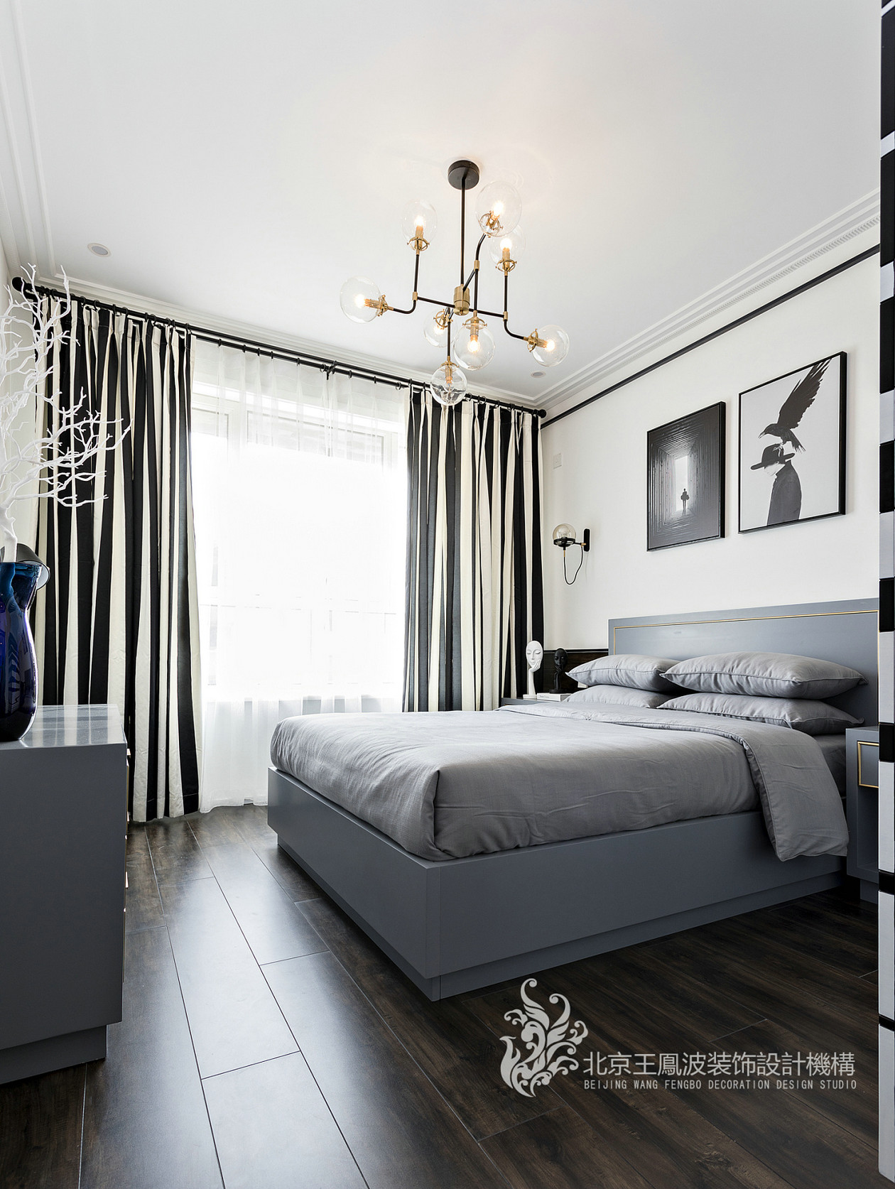 新城名苑样板房 | 王凤波设计,黑白色调的惊艳之作-25