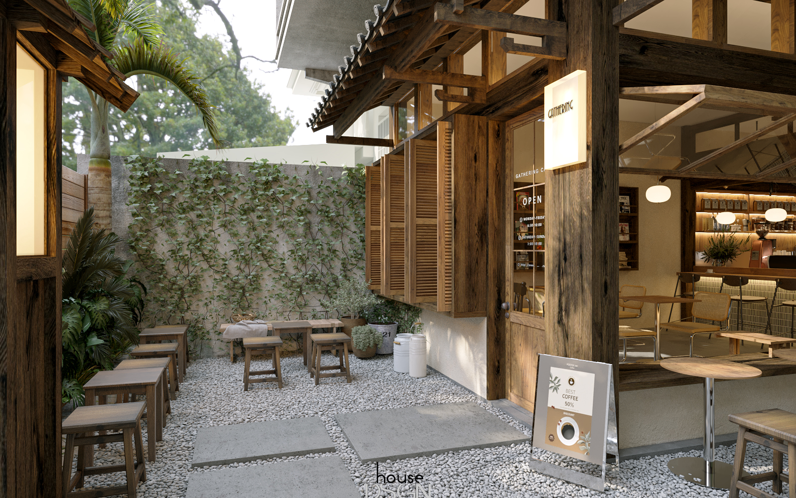 Gathering Coffee Shop 设计丨越南胡志明市丨Mi Nguyen x Housedeignvn-11