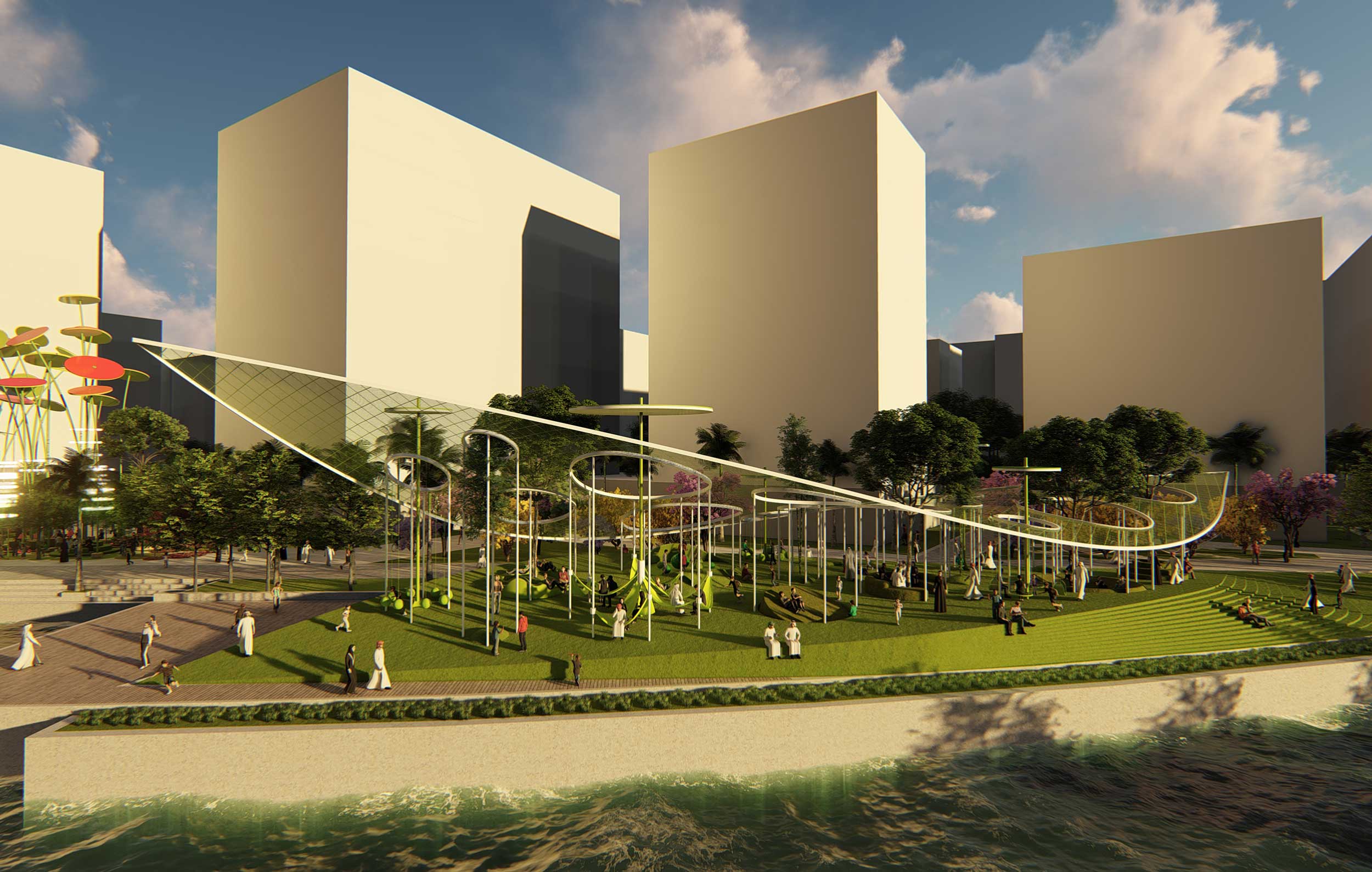 迪拜“漏叶”步行海滨长廊-5