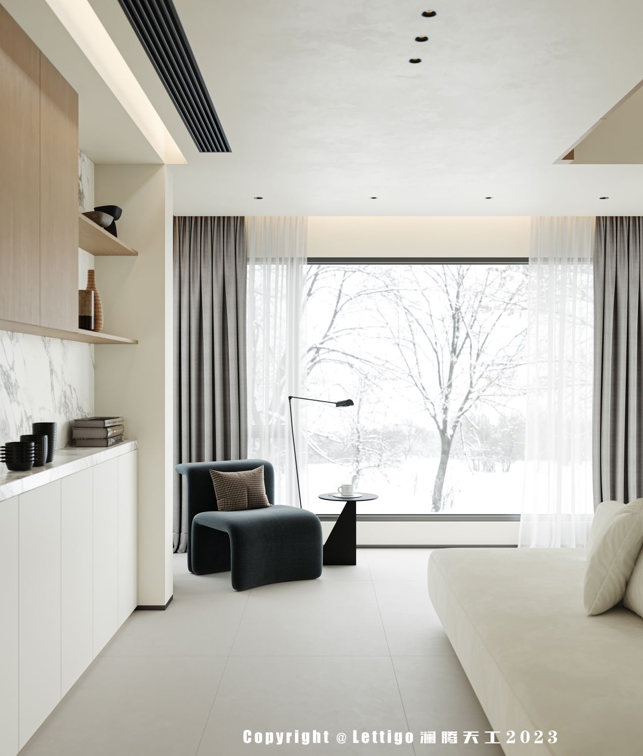 大白墙+原木色，温润感十足，​永远可以相信的极简风-4