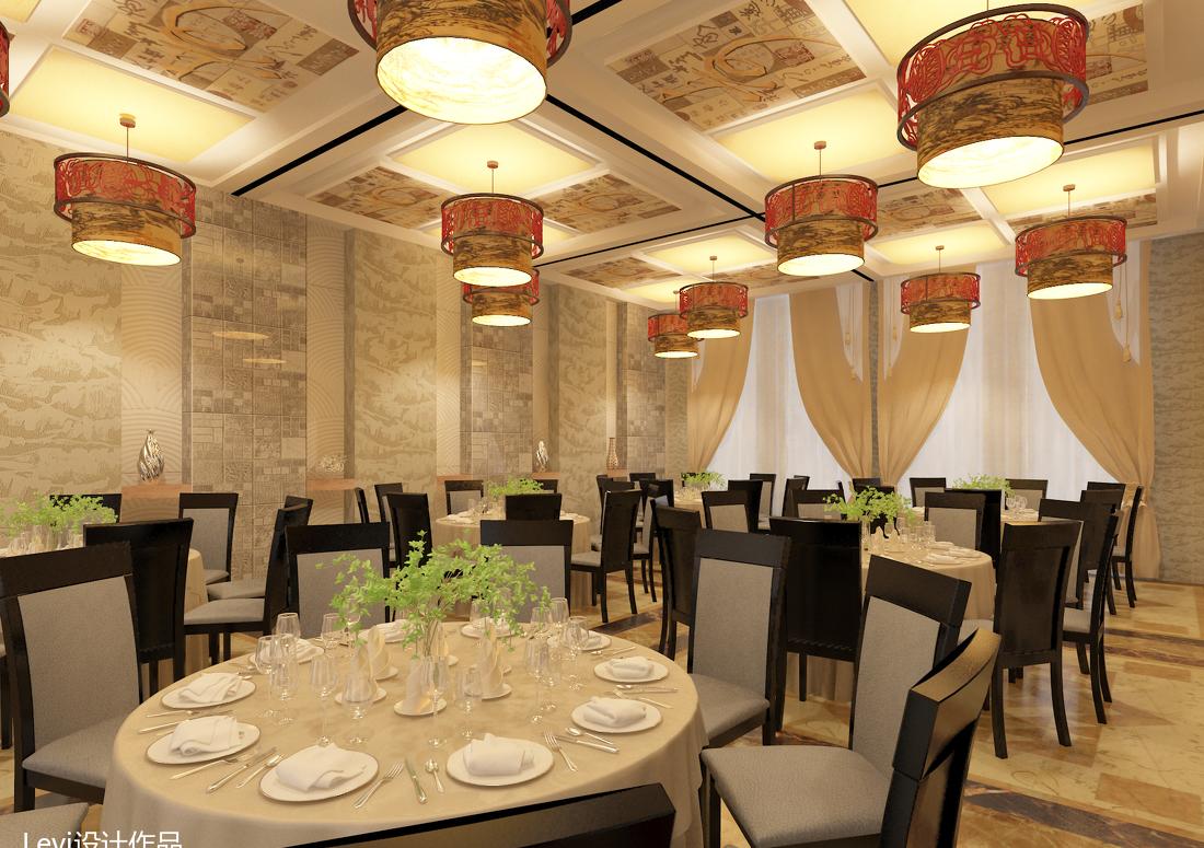 
现代中式餐饮空间设计 -13