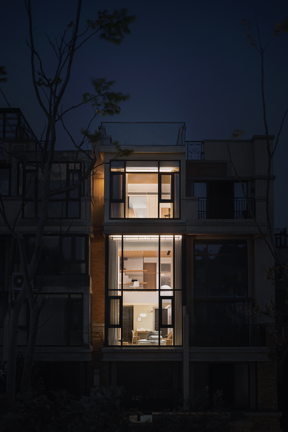 四层叠墅 素简原木风,悠然生活美学丨境屿空间设计-4