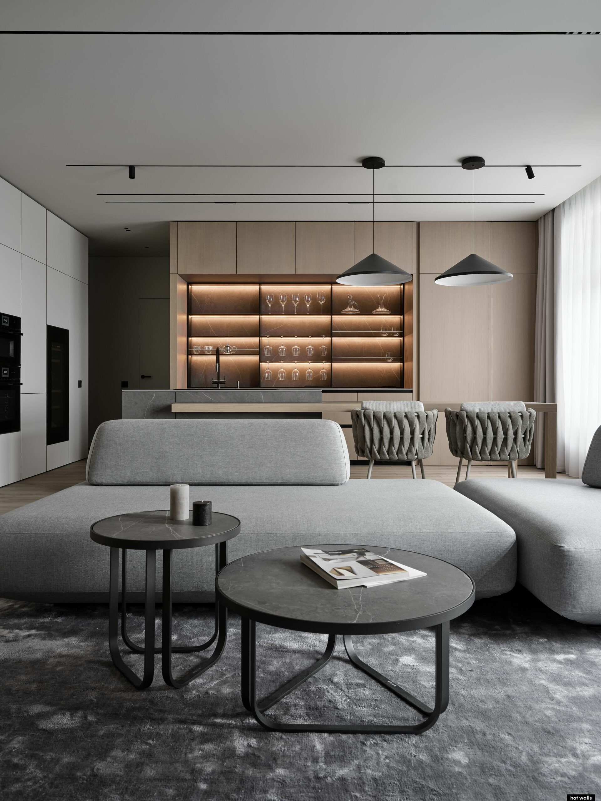 100平米大地色系公寓 | hotwalls作品-2