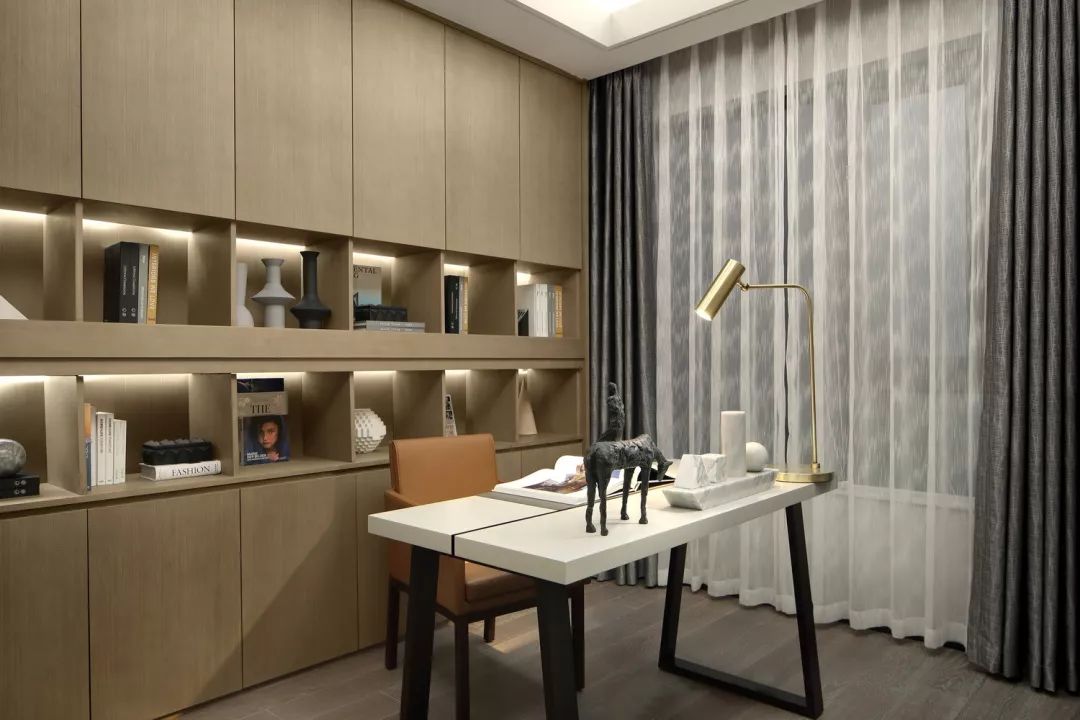 华墨国际|优雅灰与生命棕的碰撞——精神物质空间融合的典范-45