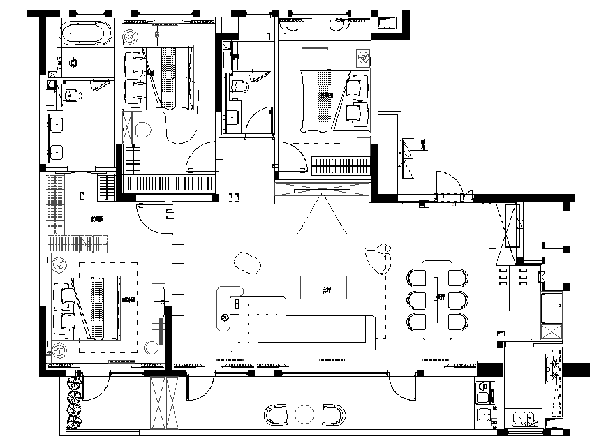188㎡现代黑白灰质感的家丨时光里全案设计-30