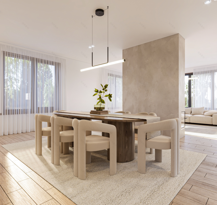 Main Floor Minimal Design(现代简约首层设计)丨美国丨Nourhan Azzaz-12