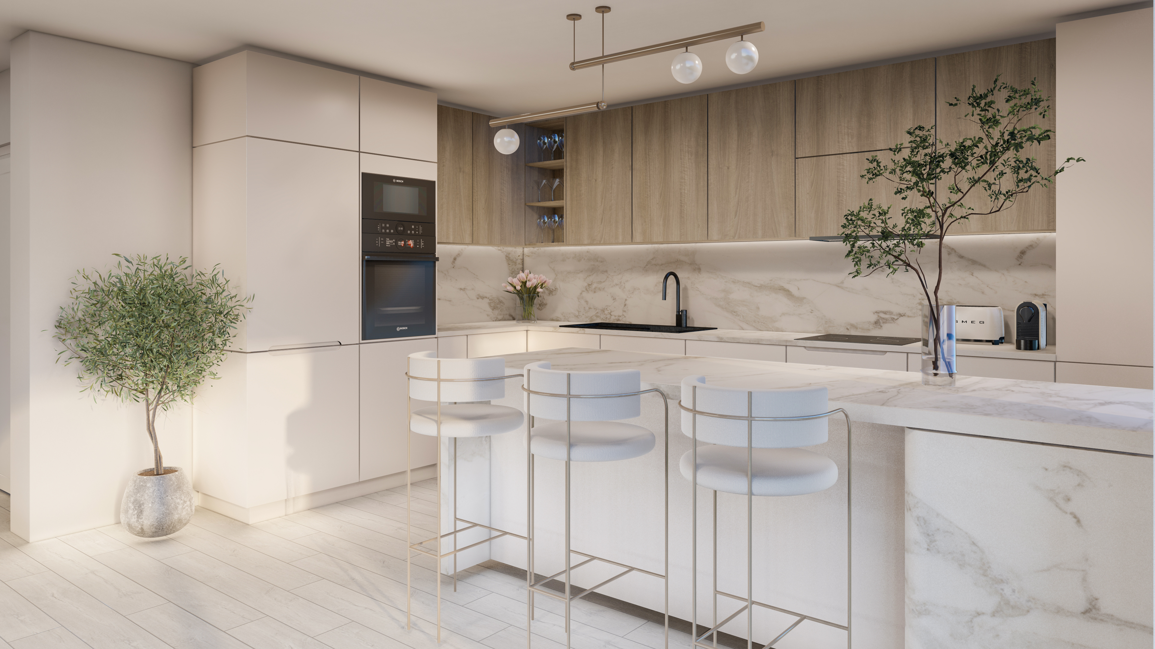 Modern Kitchen Interior | Japandi Interior Design-1