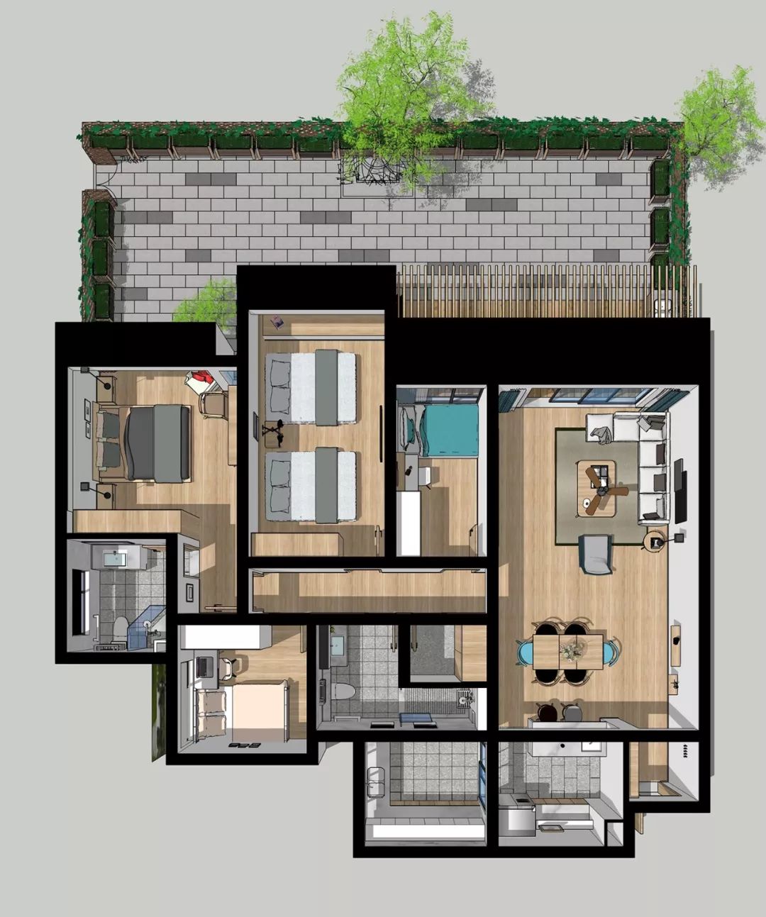重庆 140㎡四居老房翻新,功能分区明确,焕然一新-25