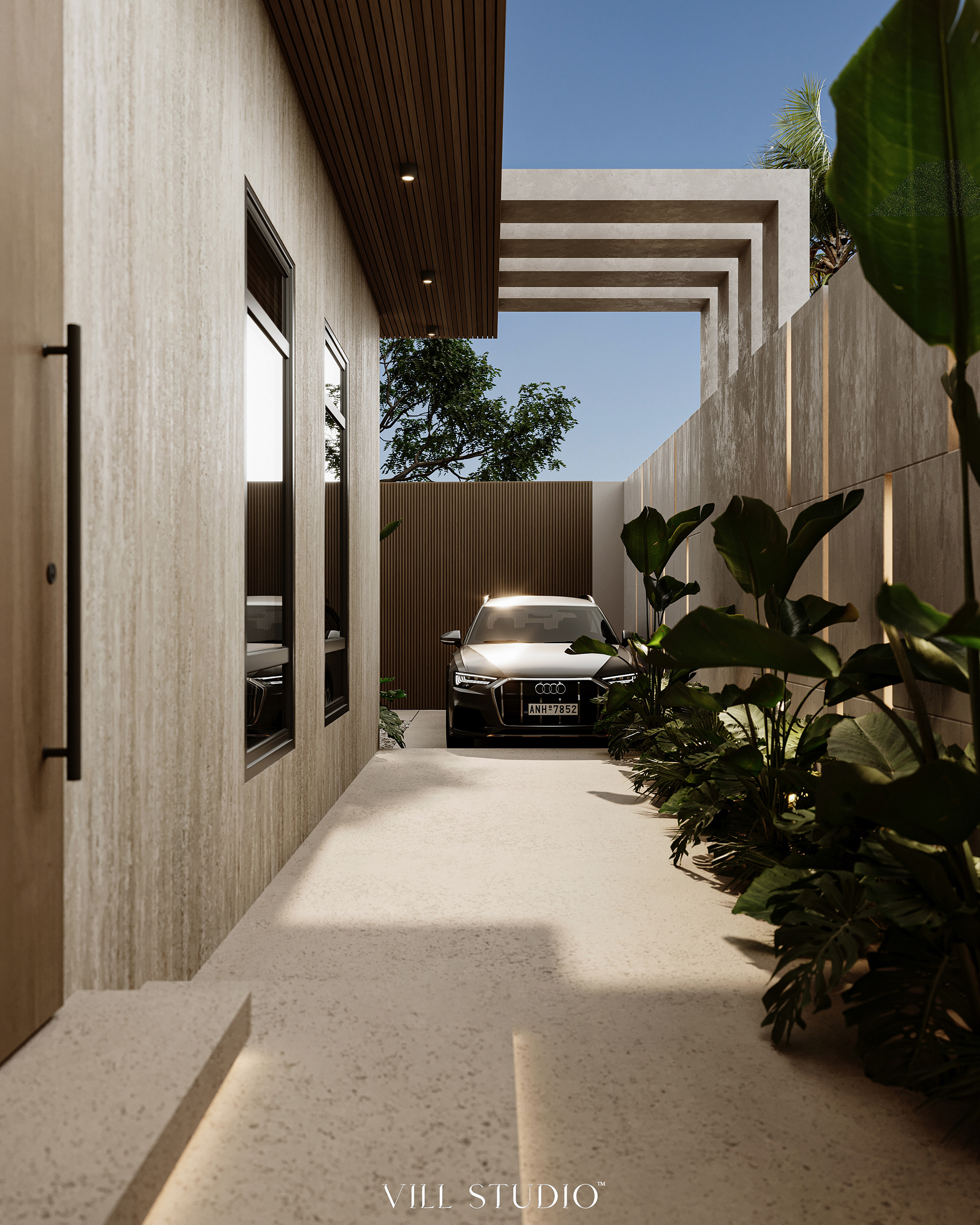 MODERN OUTDOOR VILLA ENTRANCE DESIGN | OMAN-14