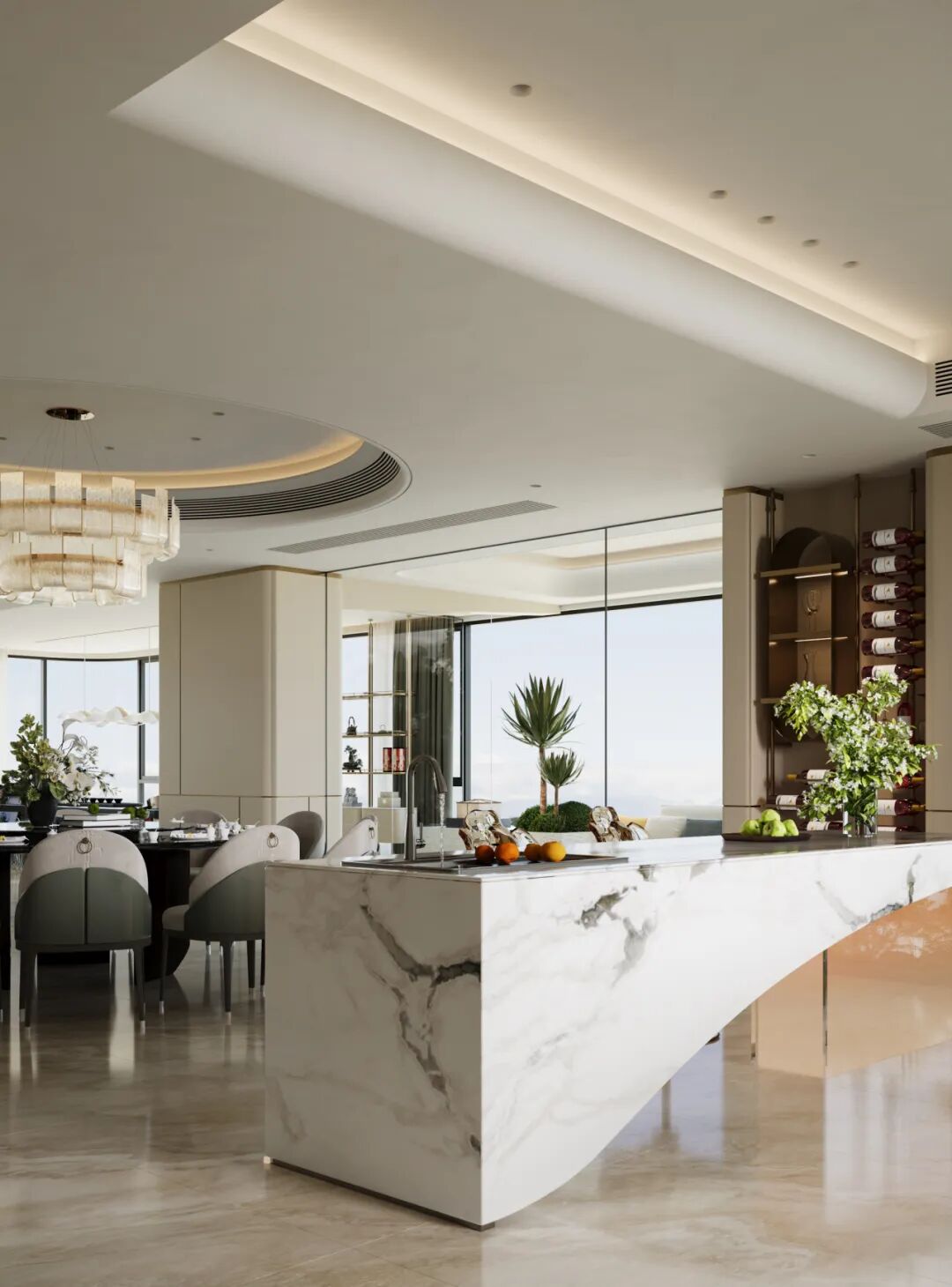 600㎡现代轻奢风丨浏河景苑丨中国湖南丨纵向·空间设计-32