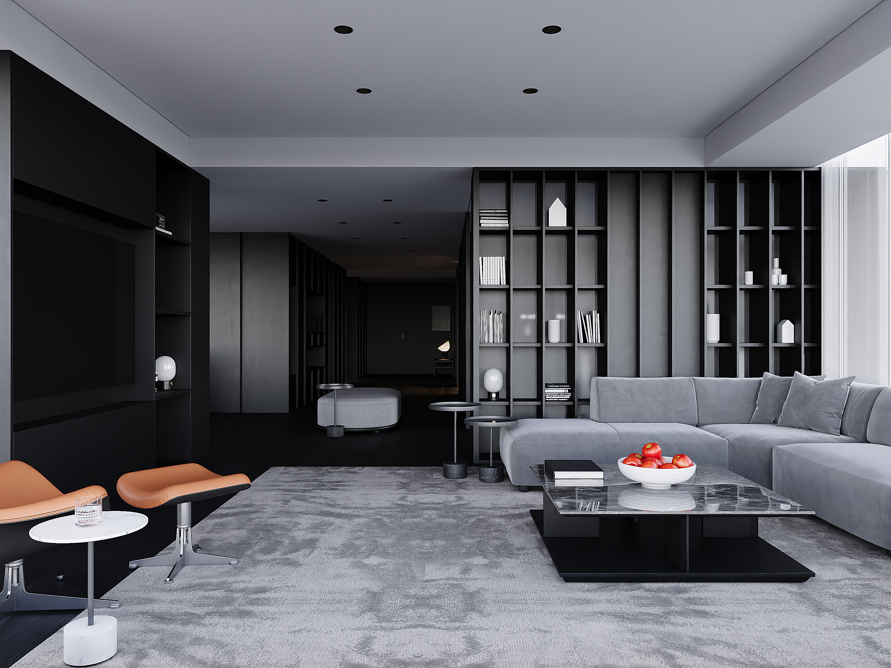 黑白灰风格、效果图表现-1