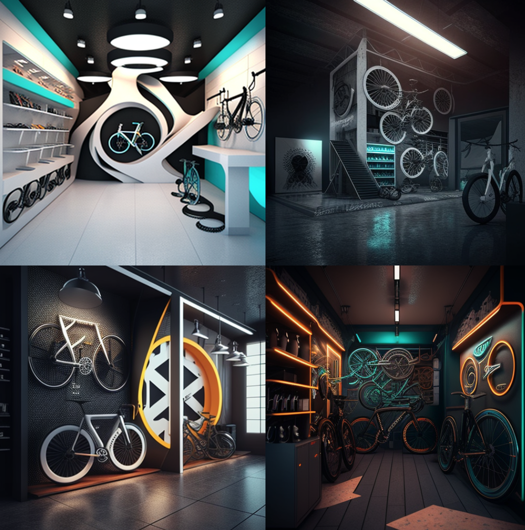 AI作品｜自行车店铺空间设计-2