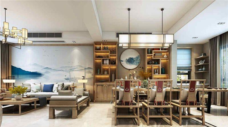 高速时代城地复式新中式装修-1