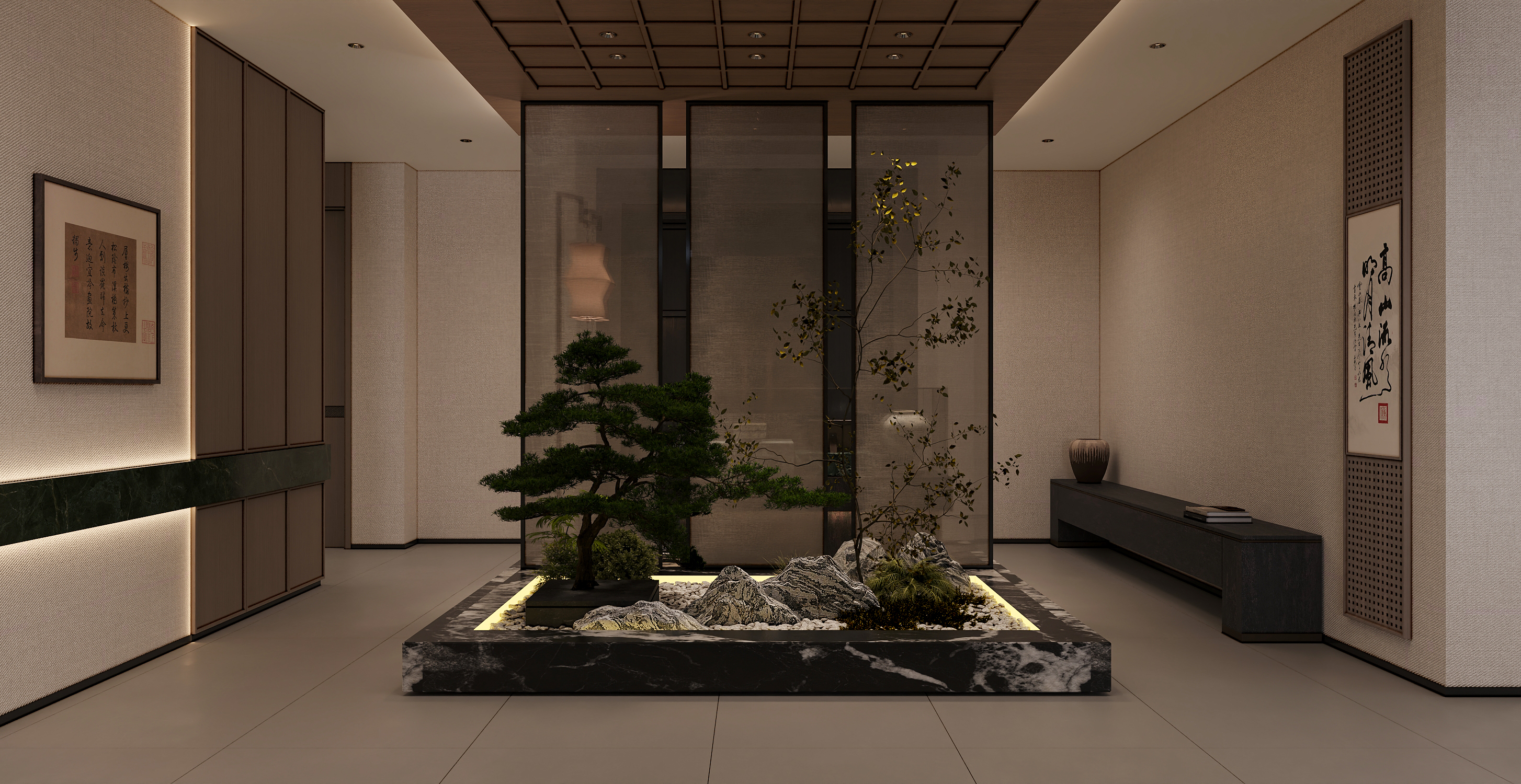 武汉  红莲湖高尔夫庄园535㎡    宋式美学效果表现-16