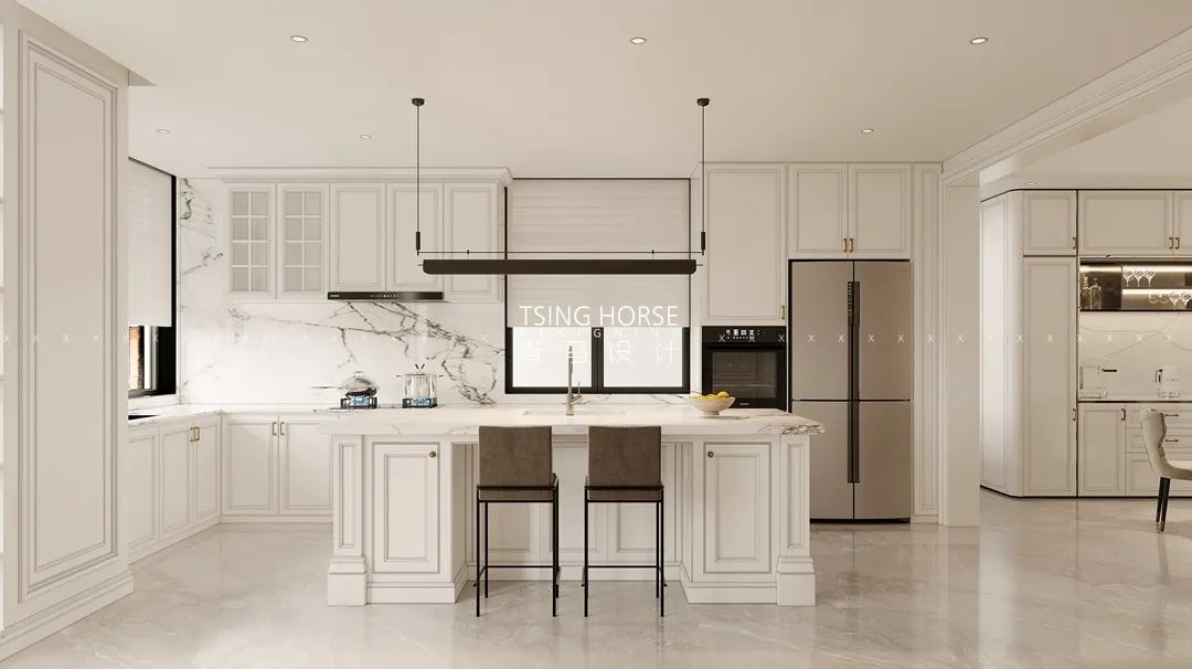 龙湖双珑原著简约法式诗意居所丨中国西安丨青马别墅空间设计-32