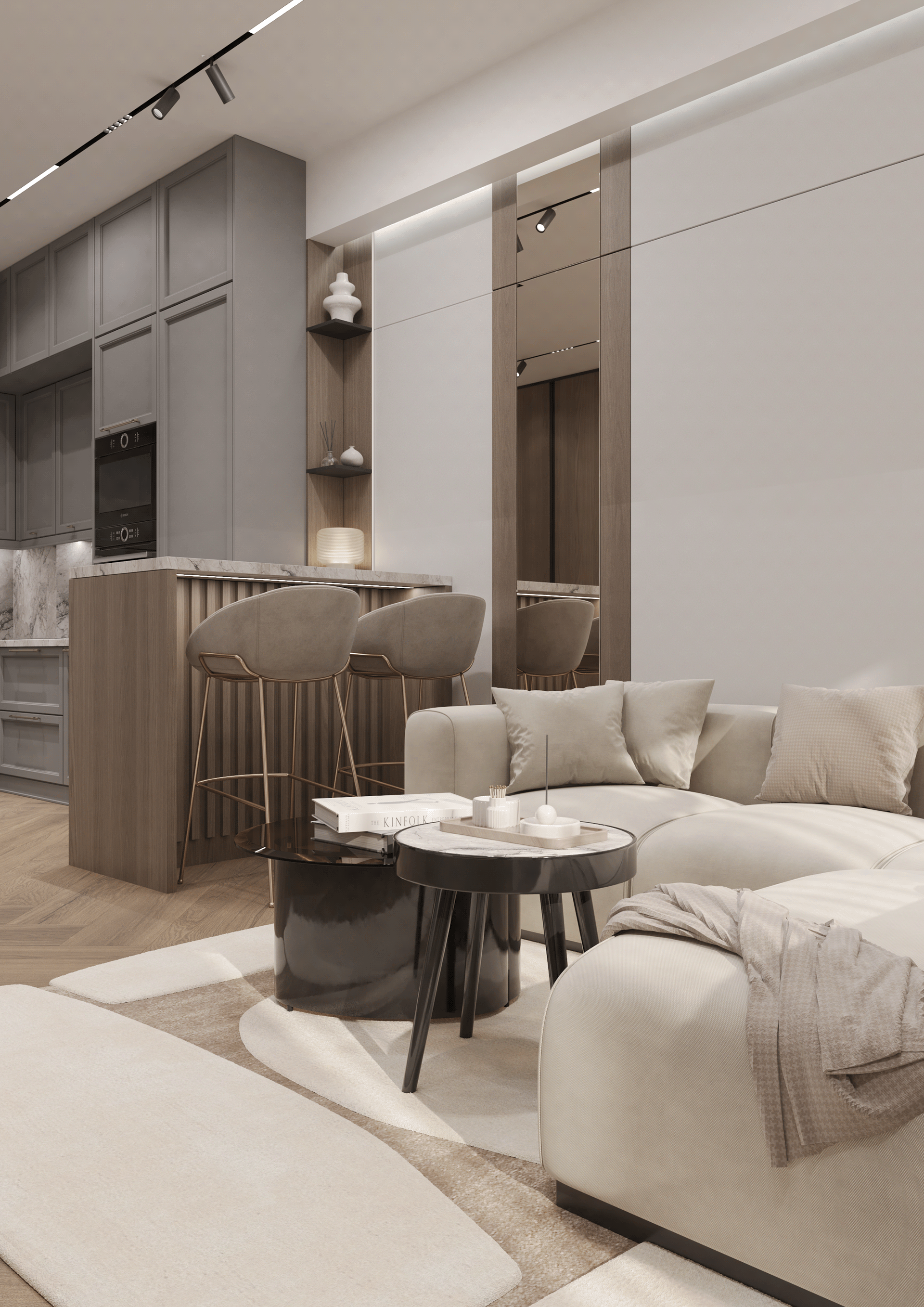 开放式概念起居与厨房空间设计丨亚美尼亚-5