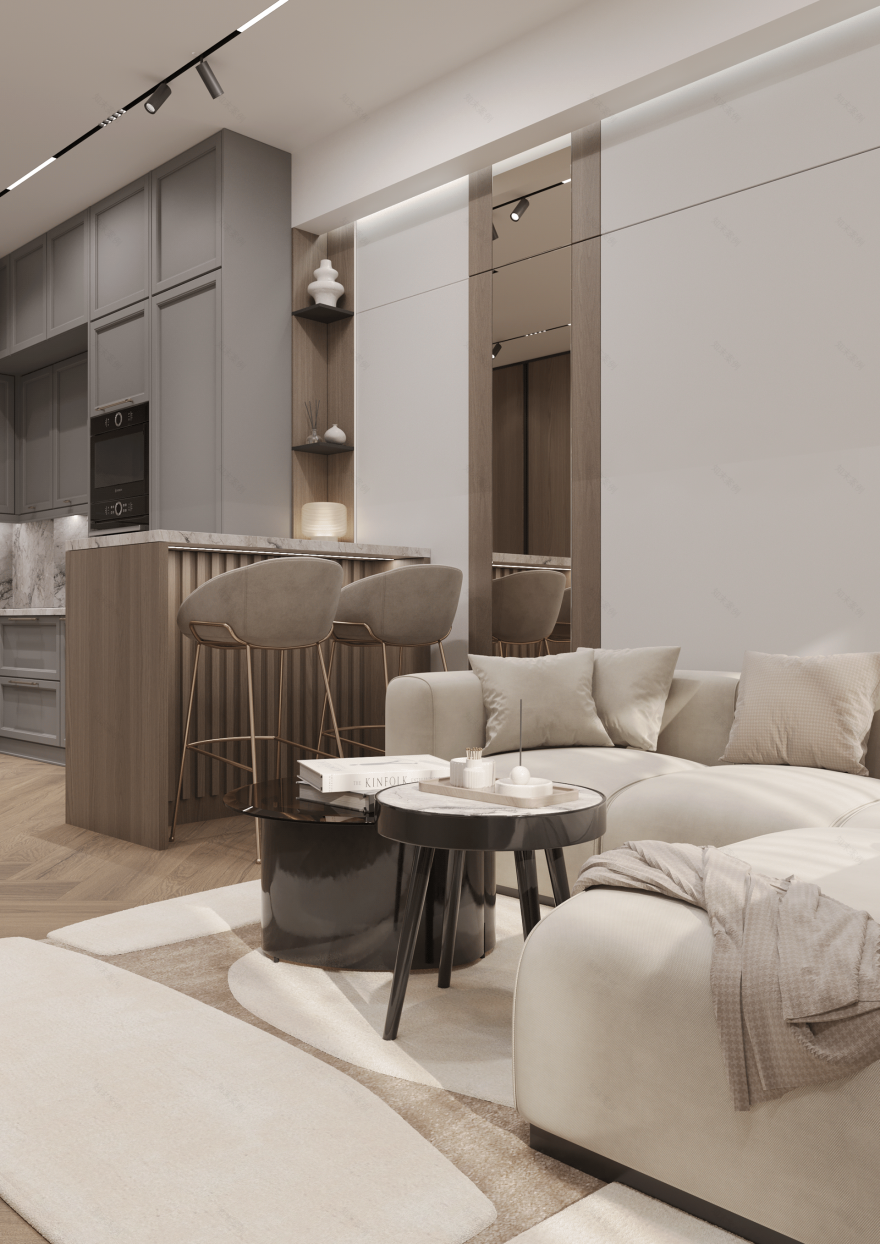 开放式概念起居与厨房空间设计丨亚美尼亚-5