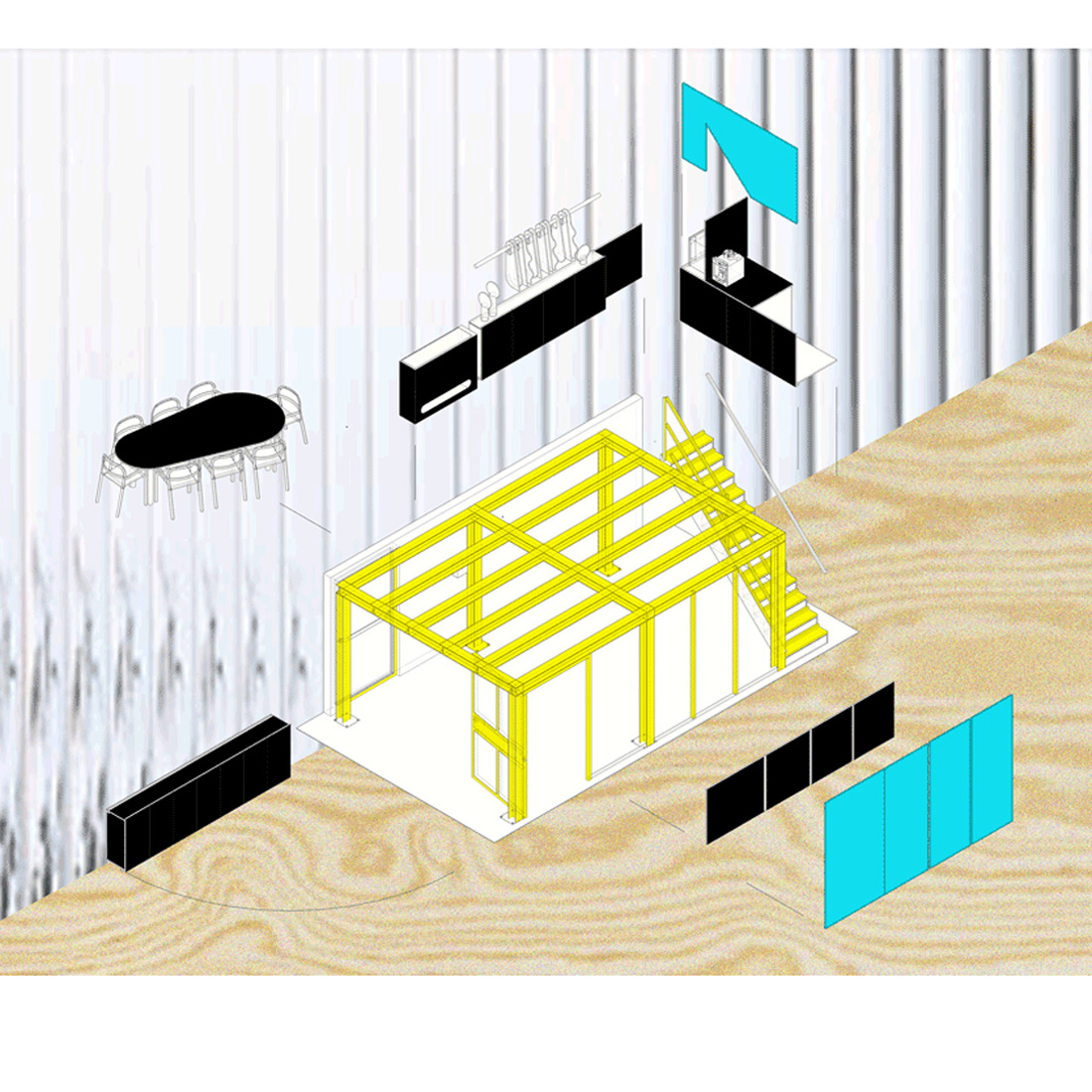 塑料材料加工公司多功能休息展示区设计-33