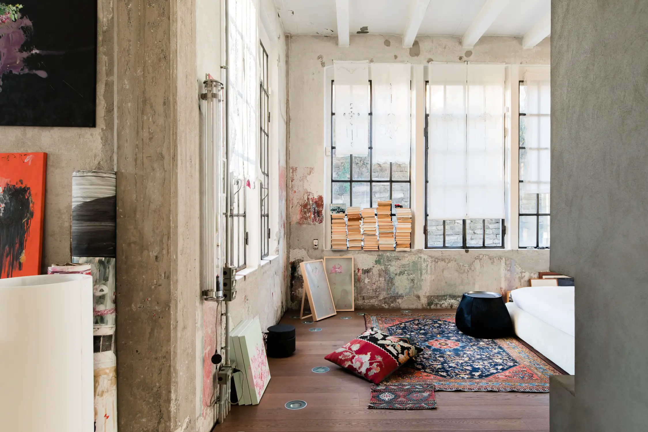 意式工业风 | 艺术家工作室般的 Loft 设计-10