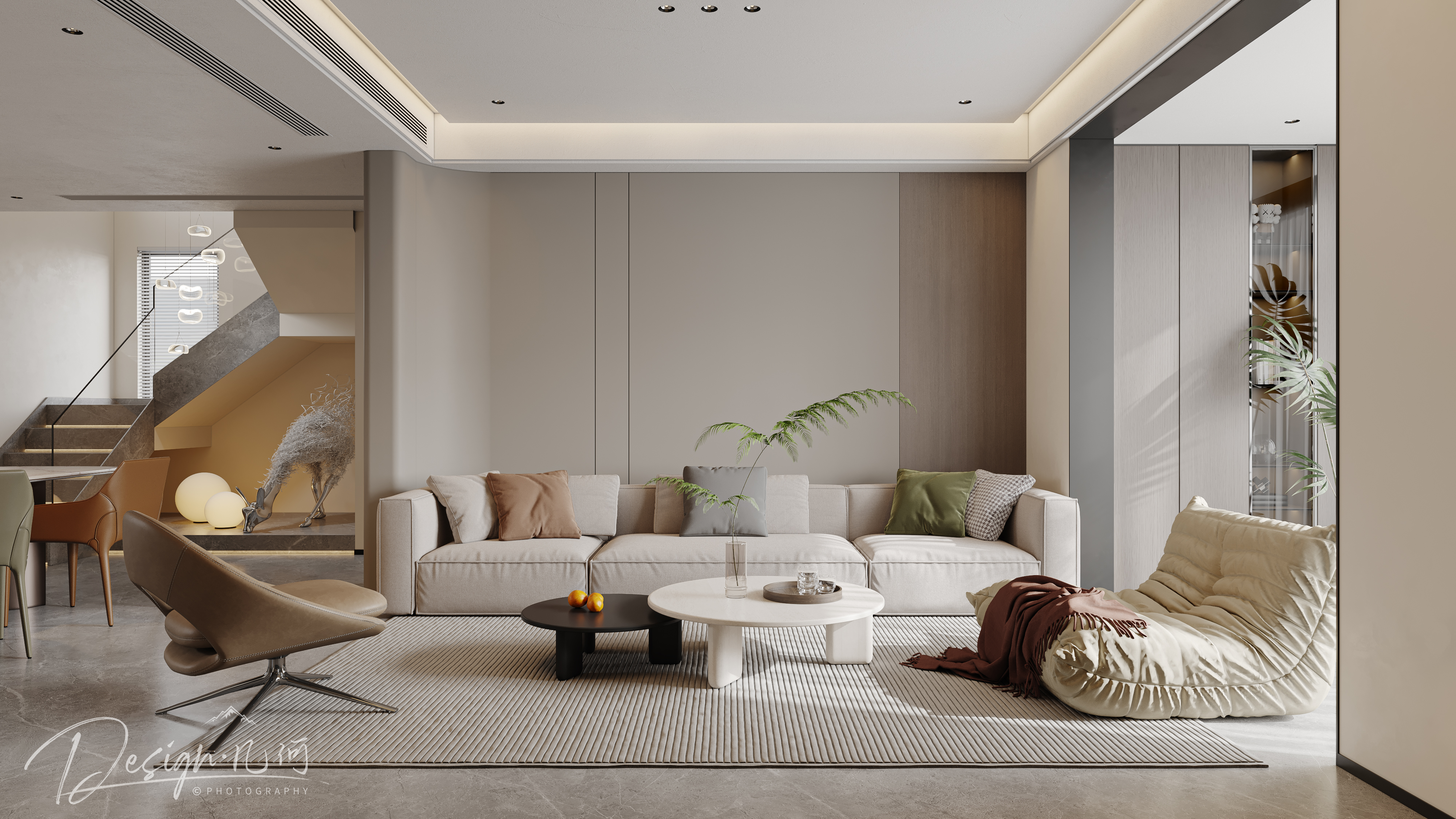 几何空间视觉表现 | 高速时代城现代轻奢客餐厅-0