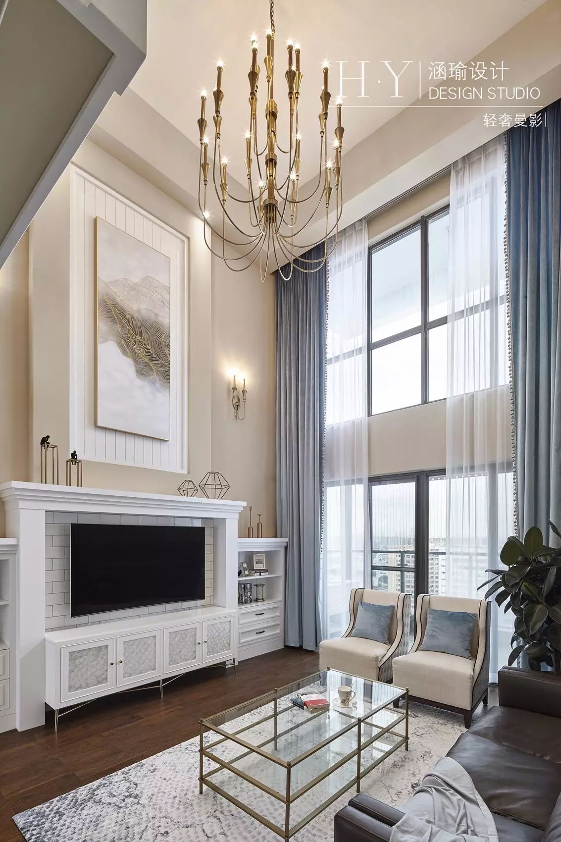 240 平现代美式轻奢复式,深圳中信领航城《轻奢曼影》-26