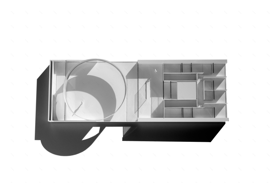 城市中心的蓝色花园别墅设计-34