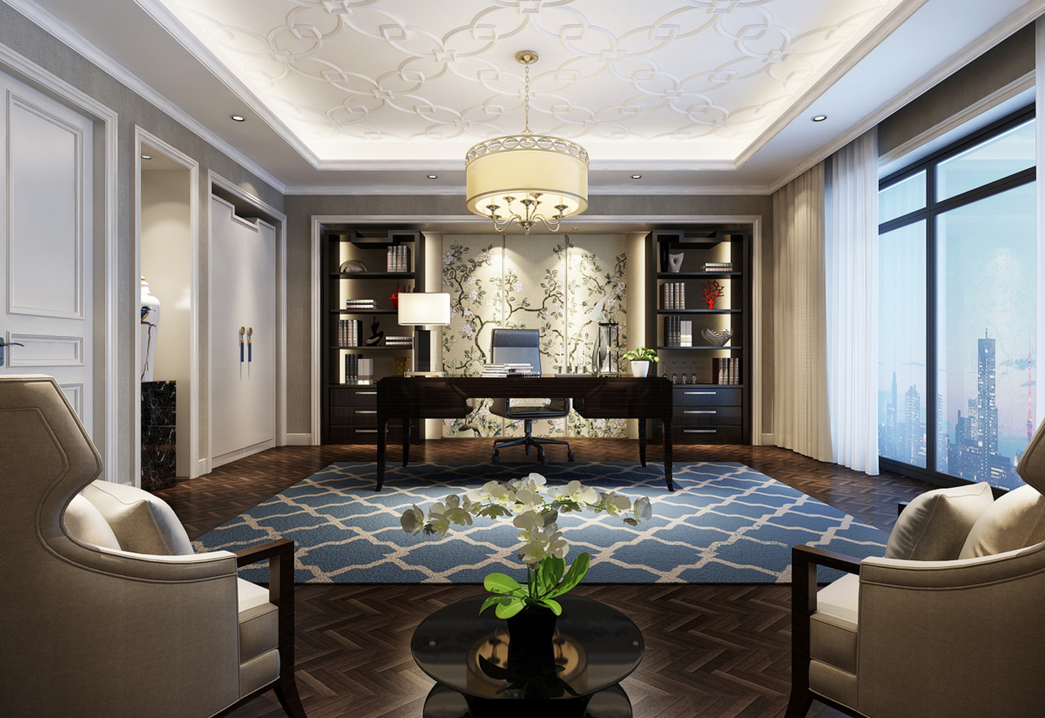 雅白简约法式2层别墅-1