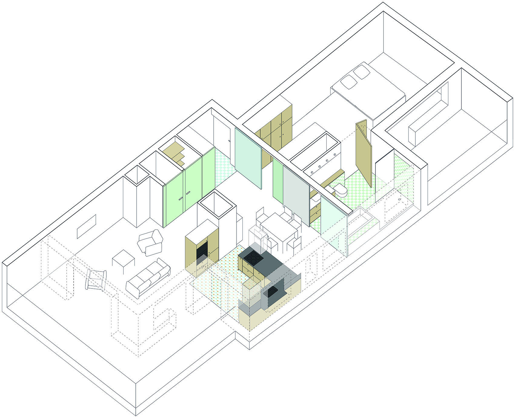 位于七层的景观公寓丨波兰丨Atelier Starzak Strebicki-5