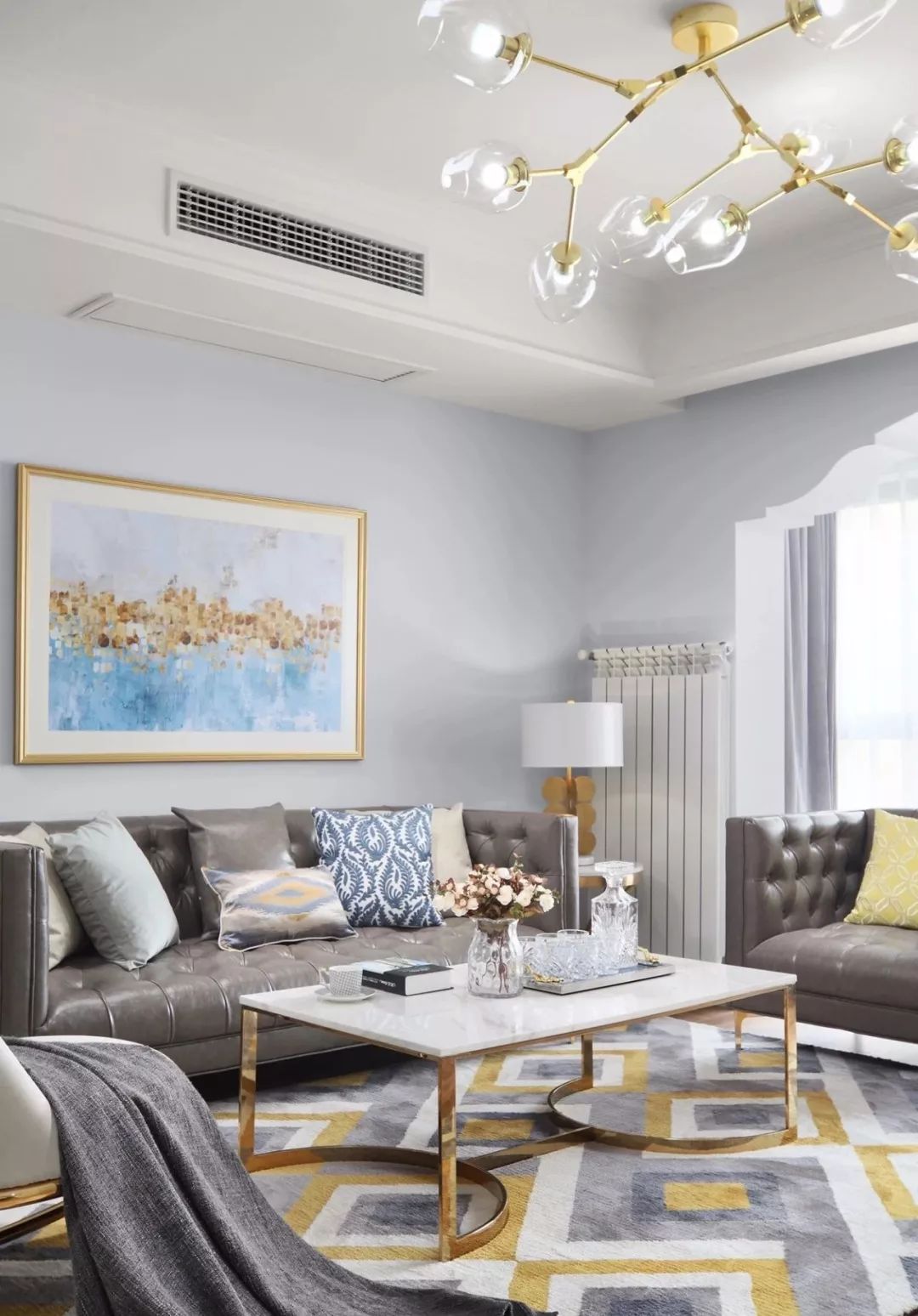 125㎡现代温馨低奢住宅  可米设计-12