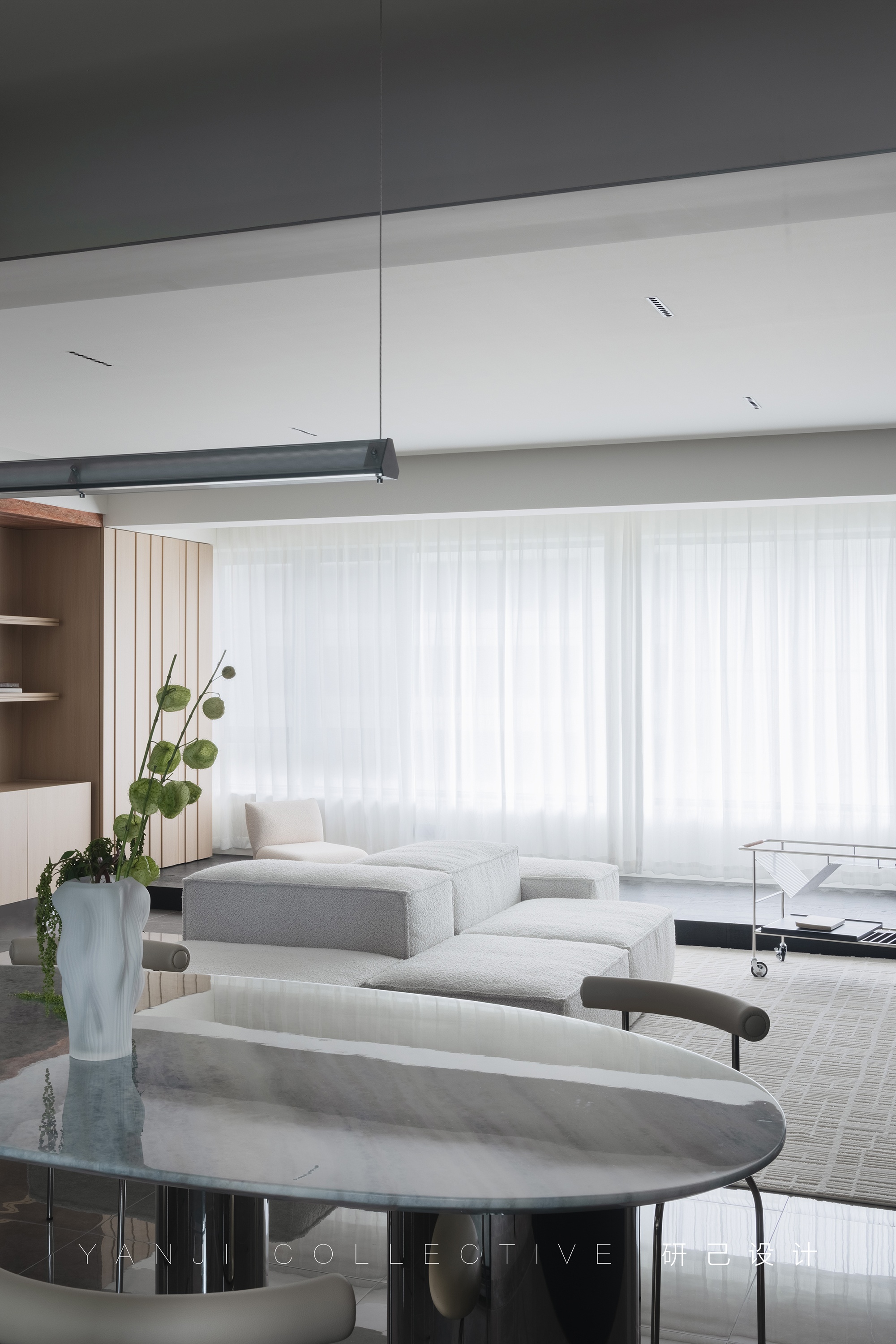 研己实景·142平精装修改造蓝调新家丨中国北京丨研己设计-15