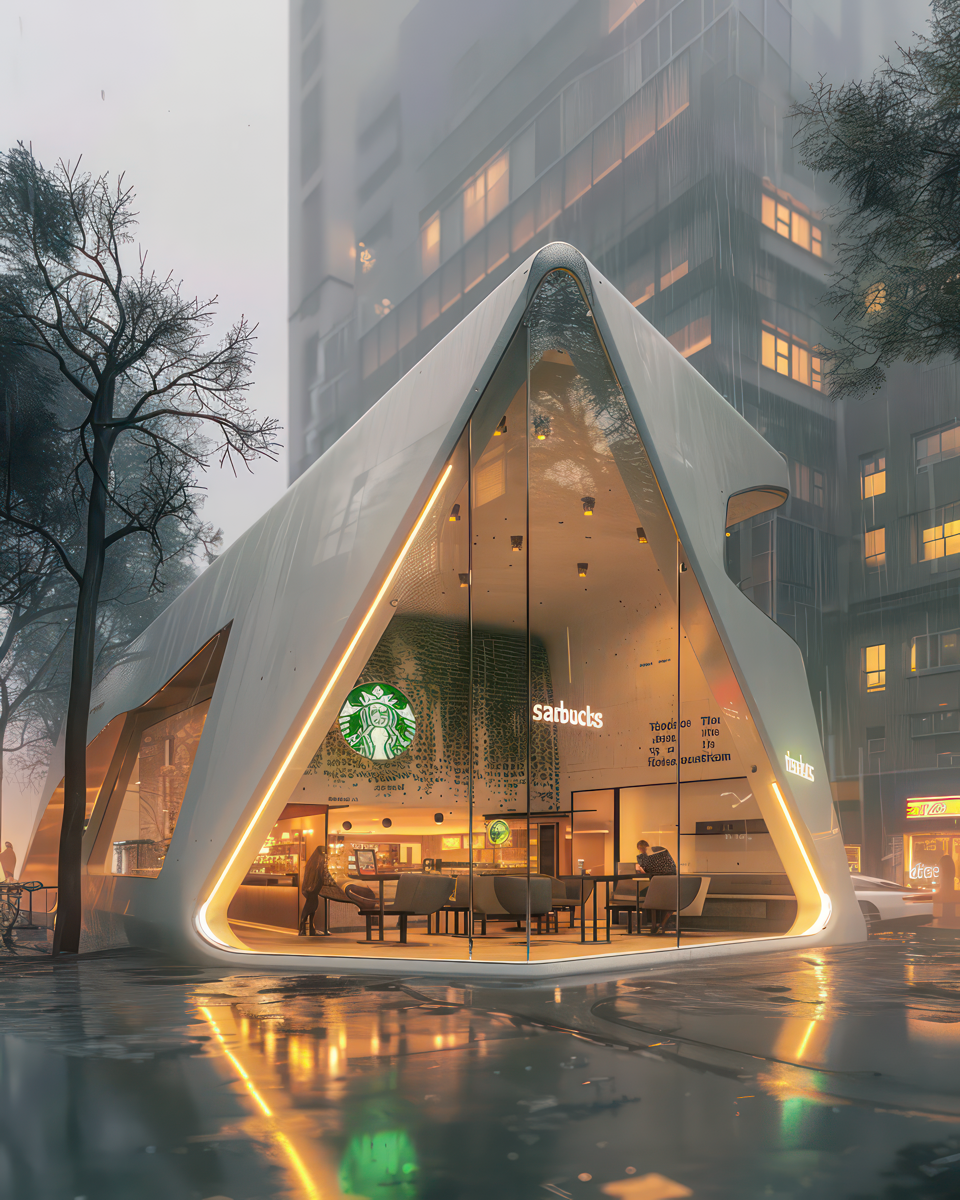 starbucks coffee shop branches design l Ai-3