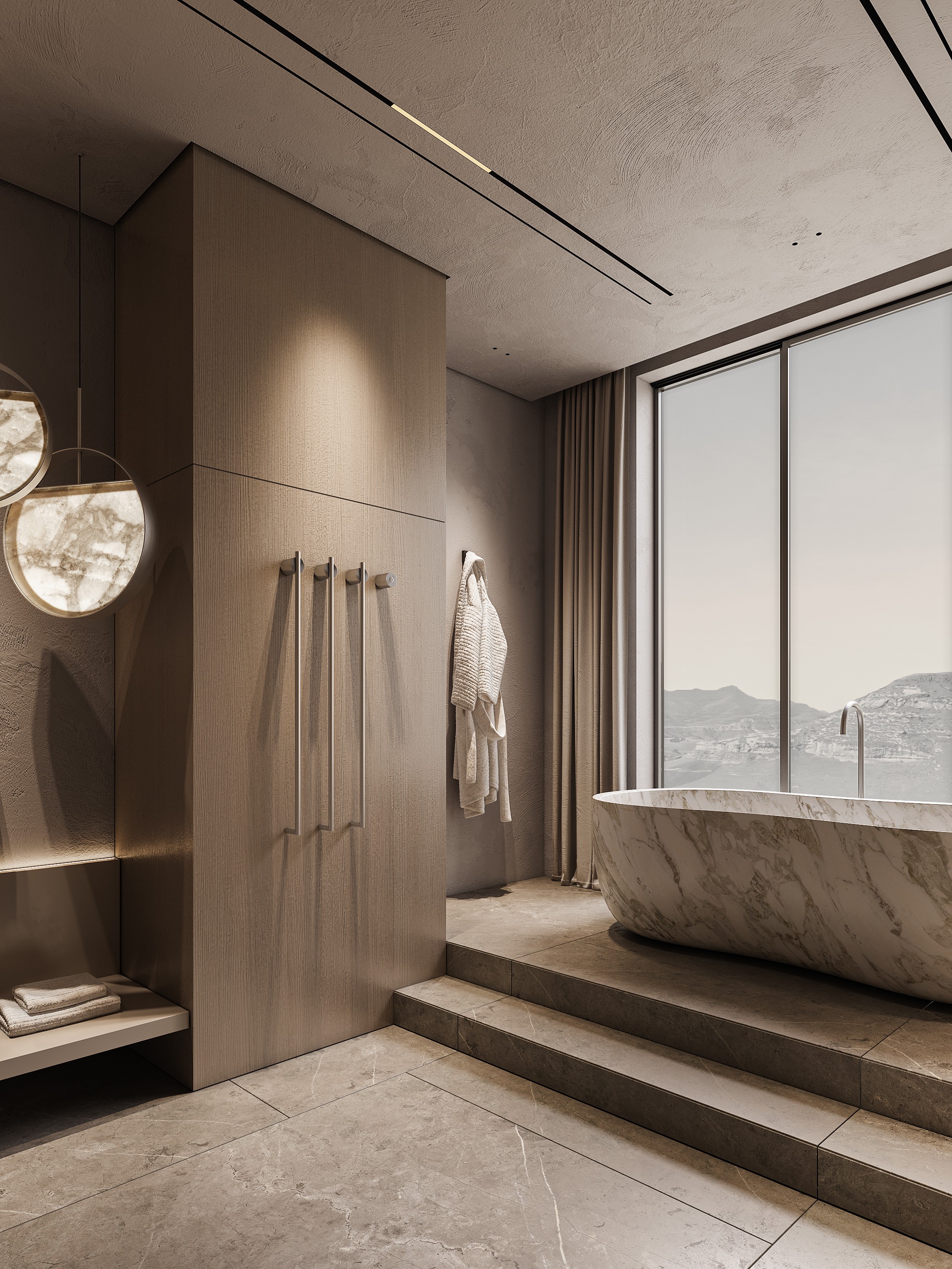 高级素色+木质风 别墅设计！-40