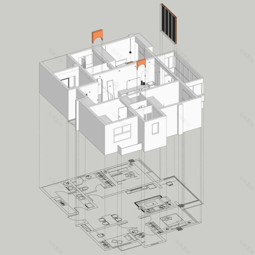 成都 108 平三居室,全屋无硬造型,温润细腻的色彩设计-21