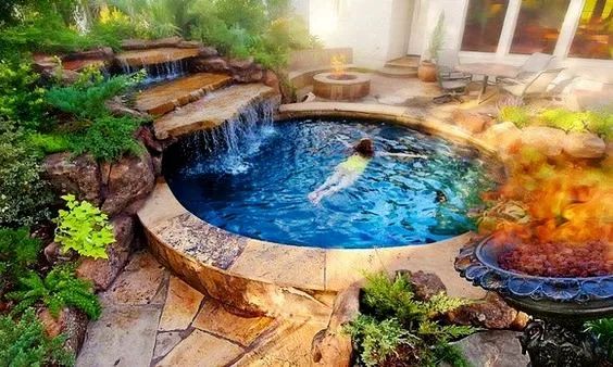 夏日庭院泳池设计，享受清凉的度假氛围-18