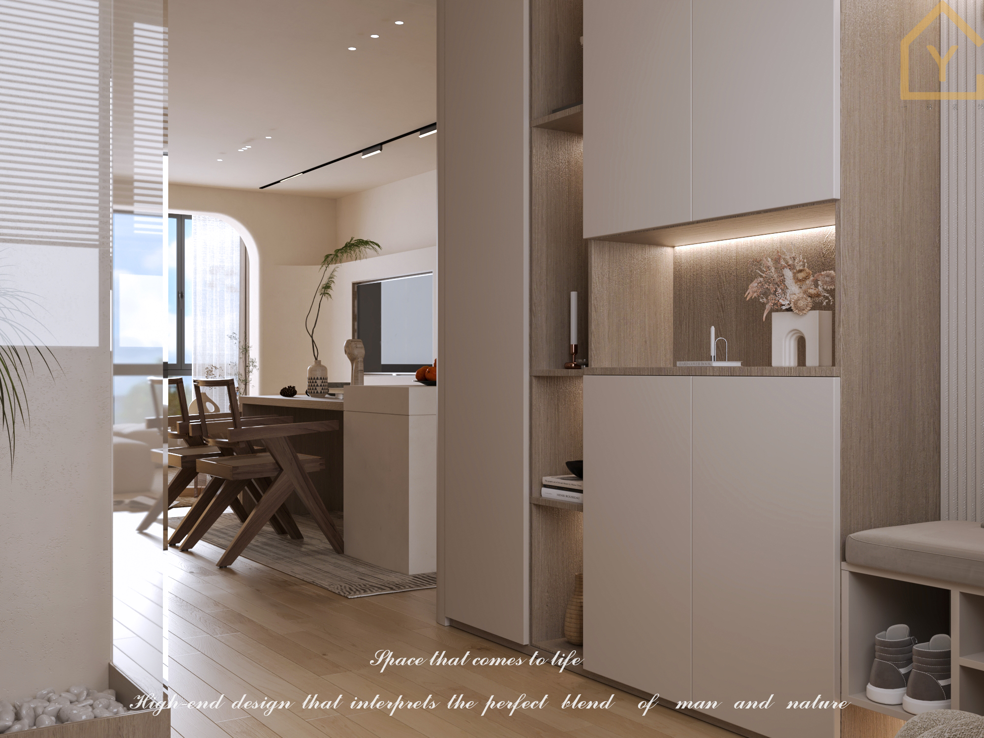 原木奶油风客餐厅-6