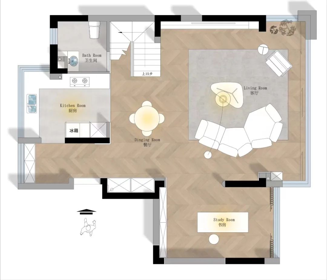 160㎡现代法式养老宅丨飞墨设计组-10