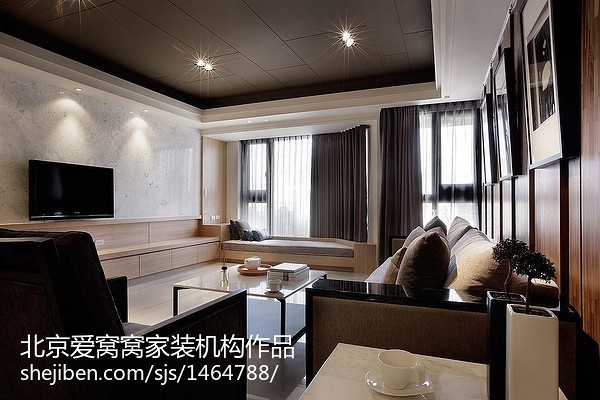 精锐米籣周公馆120平米三居装修案例-13