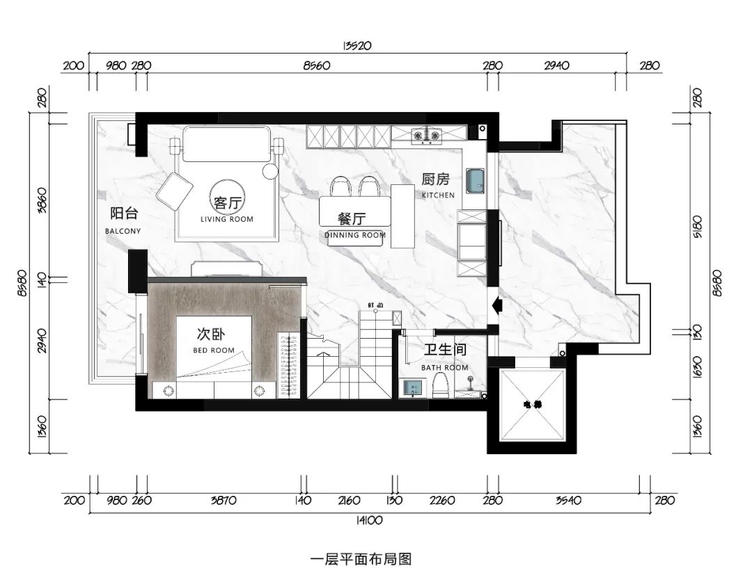 《海鲸》橙熹设计打造 160m²通透质感婚房,极简风格诠释生活美学-13