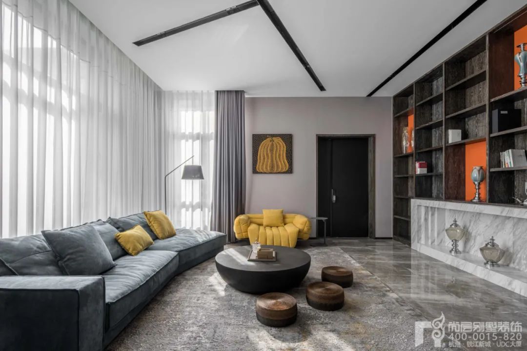 高级灰调打造 550㎡私宅丨中国杭州丨尚层别墅装饰-6
