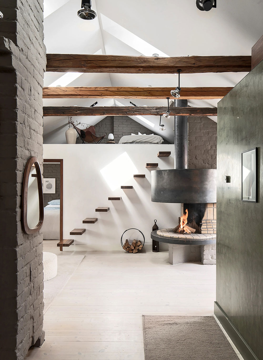 百年砖墙的现代阁楼公寓-2