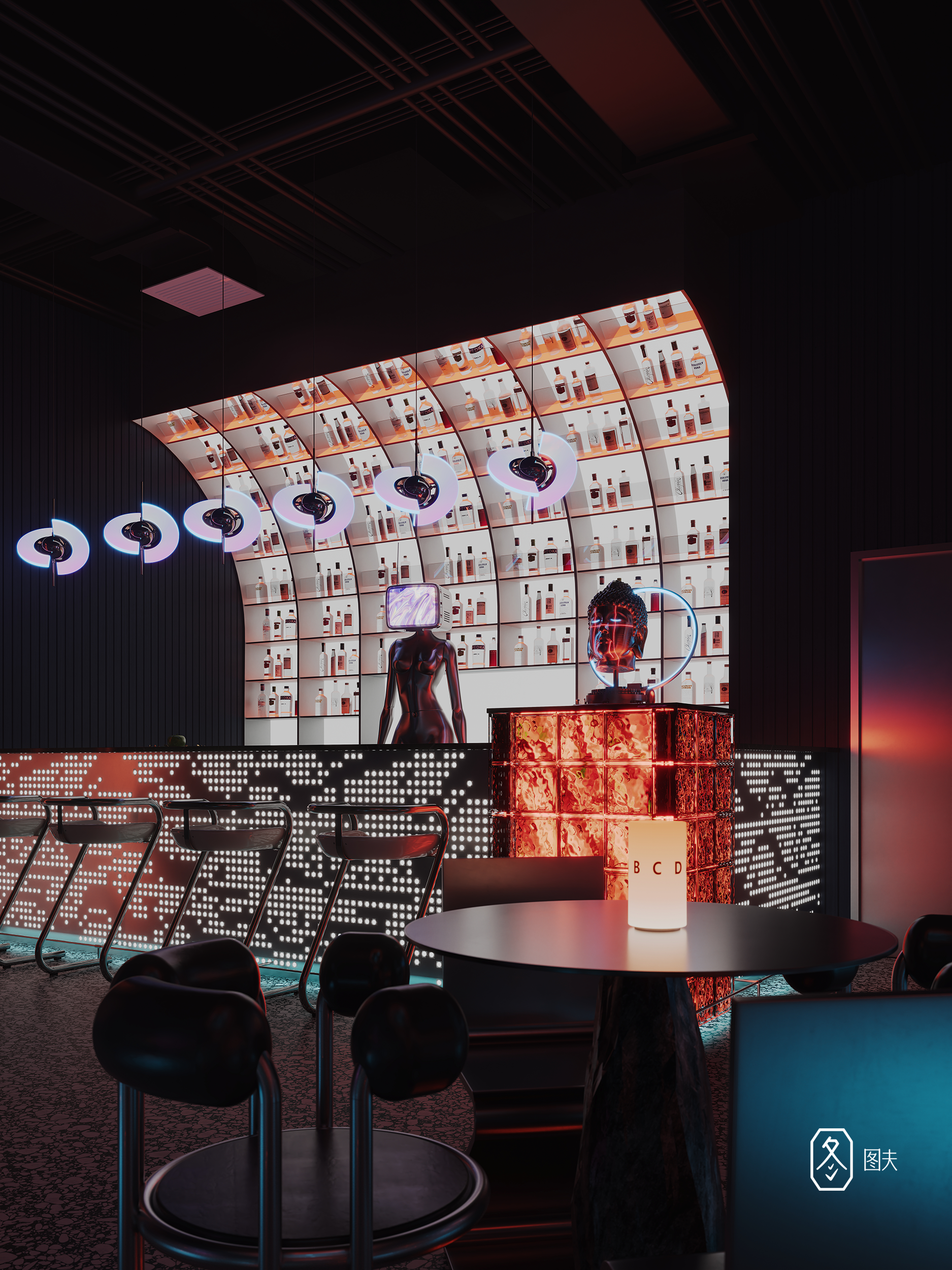 狂欢之夜酒吧设计丨图夫 x 金该-9