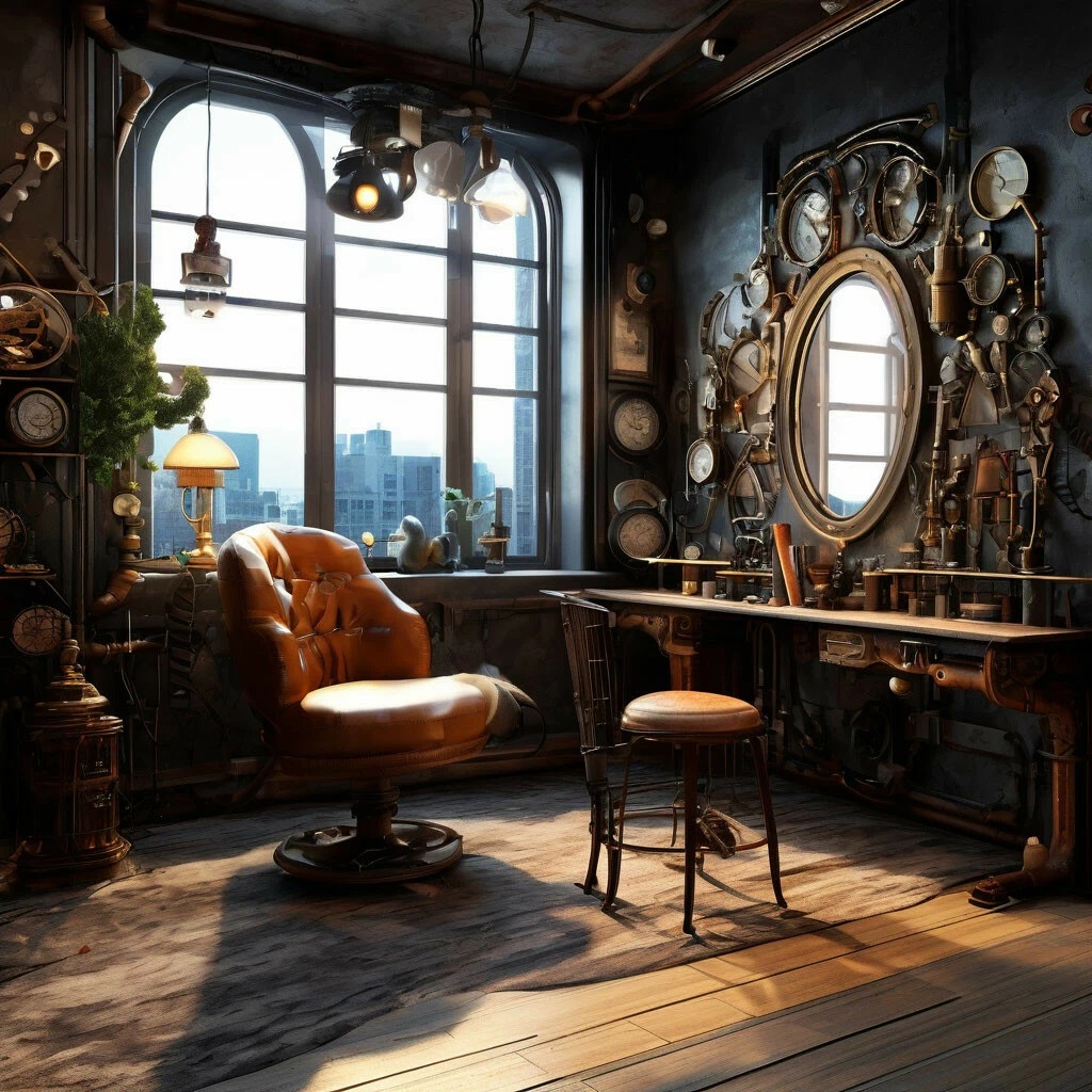 Квартира в стиле стимпанк. 4-0