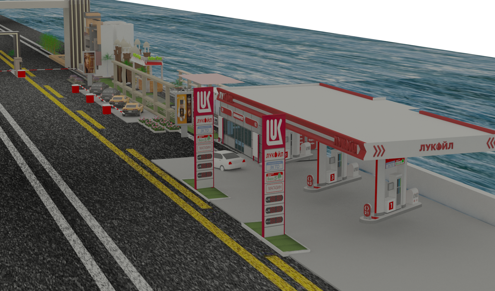 city ​​entrance And a rest area for Ras El-Bar city-6