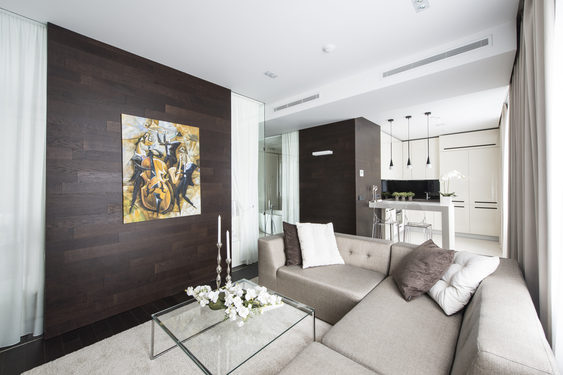 公寓酒店，The interiors of the Apartment Hotel in a residential complex Sparrow hills Alexandra Fedorova-13