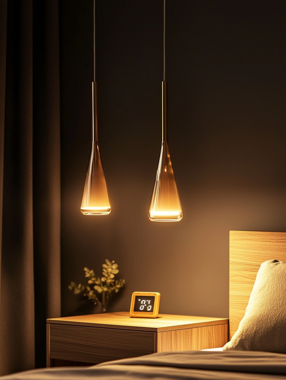 MJ生成实景  夜间氛围台灯场景-7