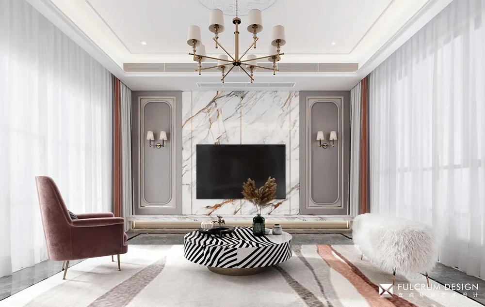 现代简约与美式风情的家居设计丨支点环境艺术设计-85