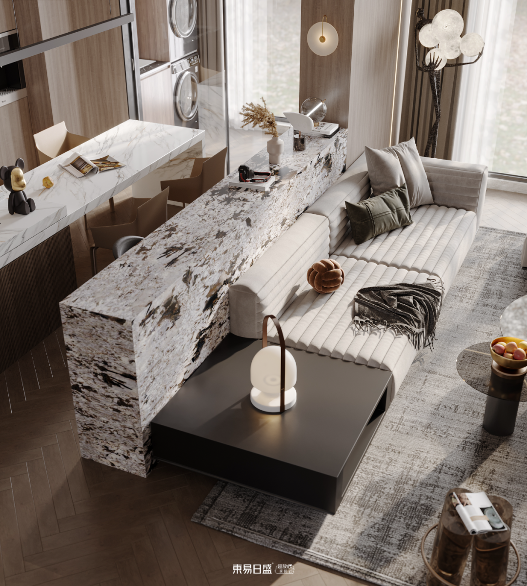 武汉枫华国际 170㎡意式轻奢别墅装修设计方案丨中国武汉丨东易日盛-46