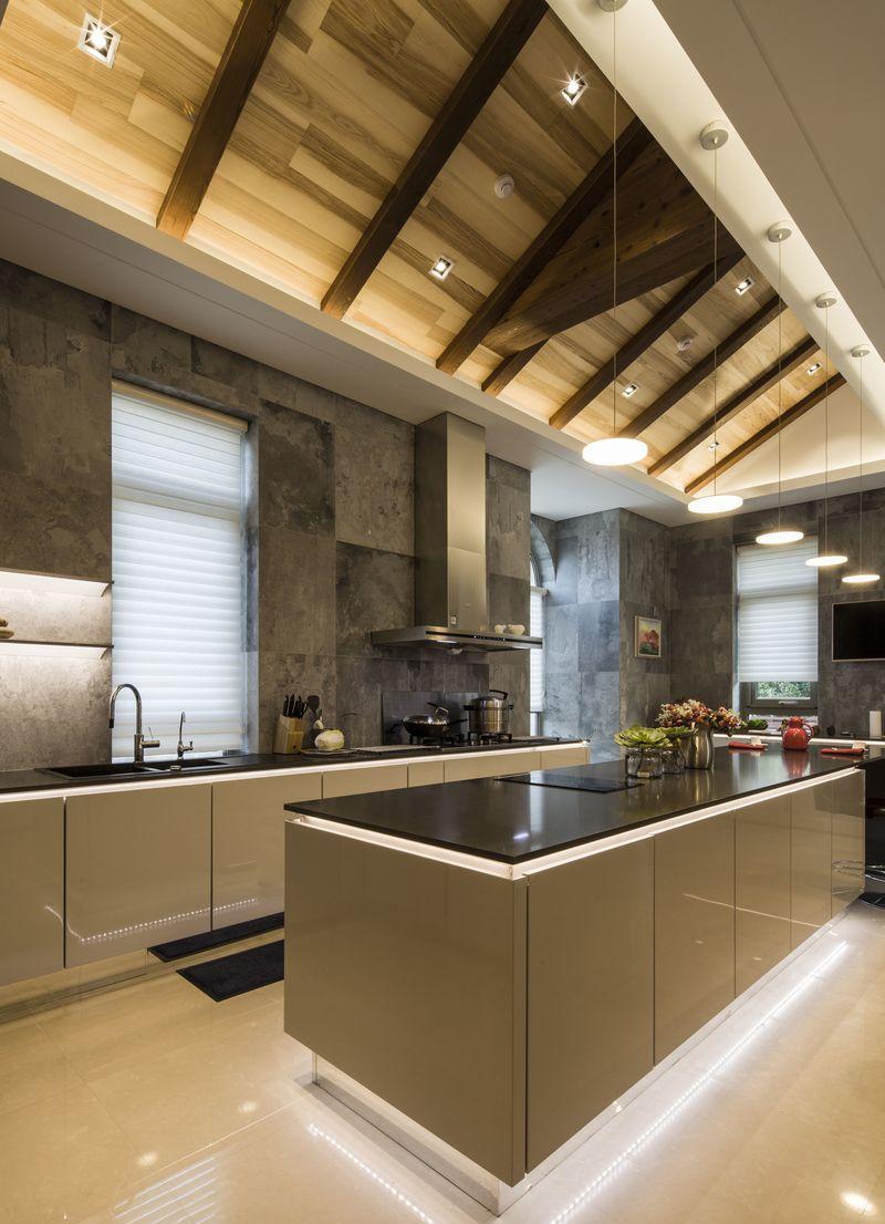 青岛海信君汇别墅 | 极简线条与原生石材的完美融合-8