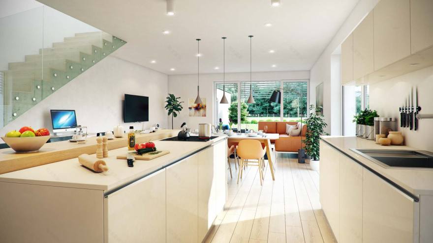 奥地利时尚双屋住宅,宽敞现代生活空间-9